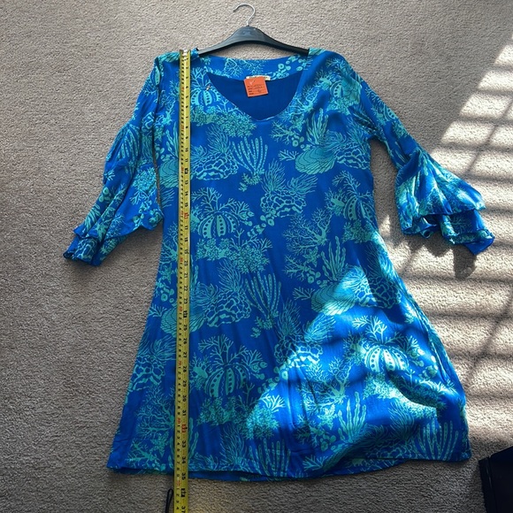 🔥NWT🔥- GORGEOUS pineapples ladies summer dress or coverup size small - Picture 13 of 13